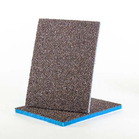 Uneeda EKASILK PLUS 5mm Sponge 3"x 4" No Hole Fine (220-240 Grit Finish) Hook & Loop Sanding Pad, PK25 P-104511